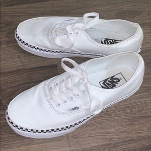 White vans with checkers